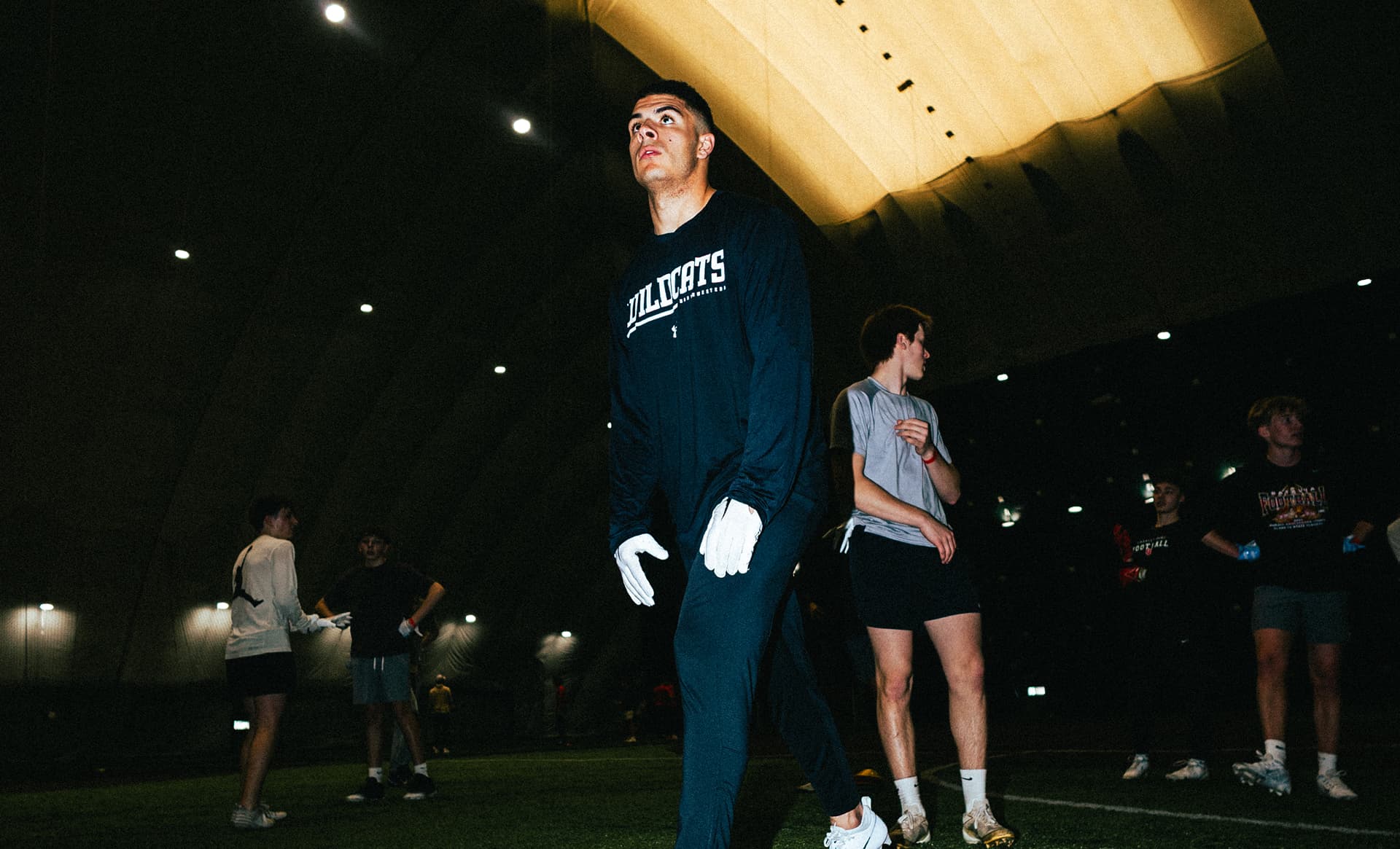 Reggie Fleurima lining up ready to run a route at QB Era